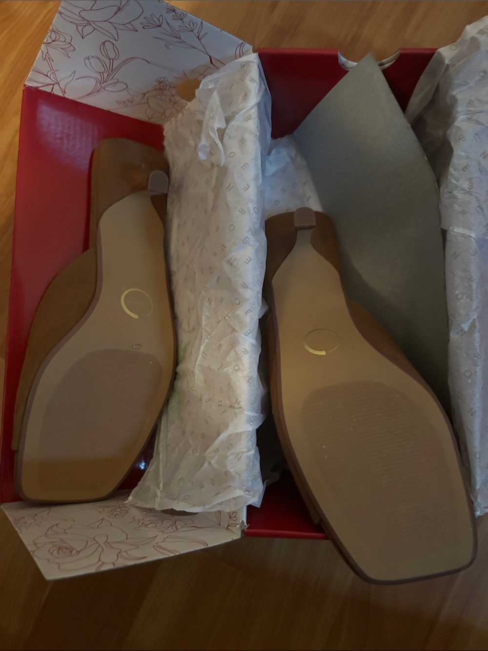 Journee Collection Tan Square-Toe Slide Mules - Picture 3 of 6